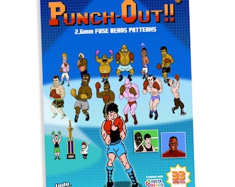 33 Sprites - PUNCH OUT Pixel Art Patterns for Hama, Perler, Artkal Fuse Beads (Mini Beads 2.6mm)