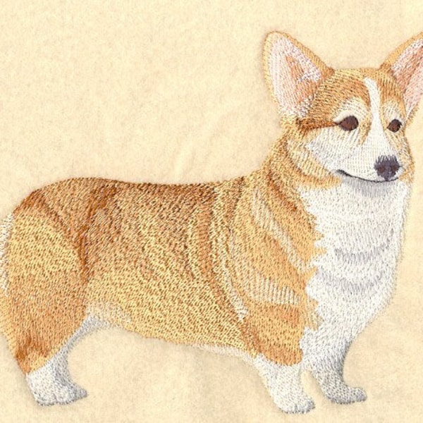 Pembroke Welsh Corgi Embroidered Towel Hand Towel Kitchen Towel Waffle Weave Towel Bath Towel