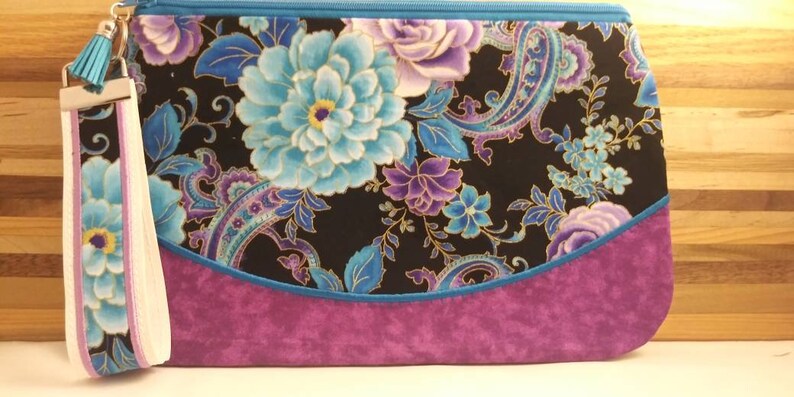 Purple Floral Clutch