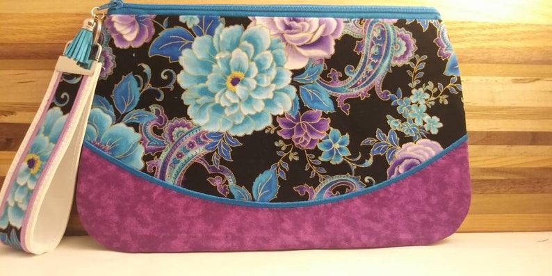 Purple Floral Clutch