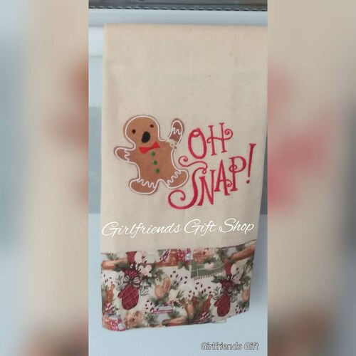 Gingerbread Men Kitchen Towel Set Etsy
