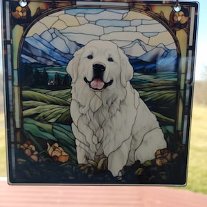 Atrapasueños de Gran Pirineo hechos a mano y personalizados, Atrapasueños personalizados, Atrapasueños de razas de perros