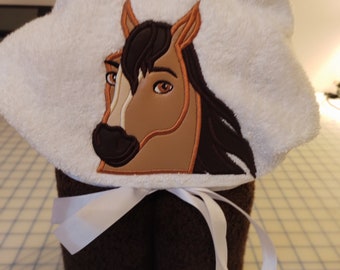 Personalized Horse Spirit Hooded Towel