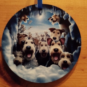 Handmade 3D Airedale Design Ornament: Quaint Pet-Inspired Décor for Your Holiday Season