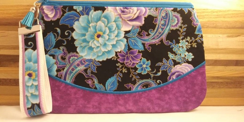 Purple Floral Clutch