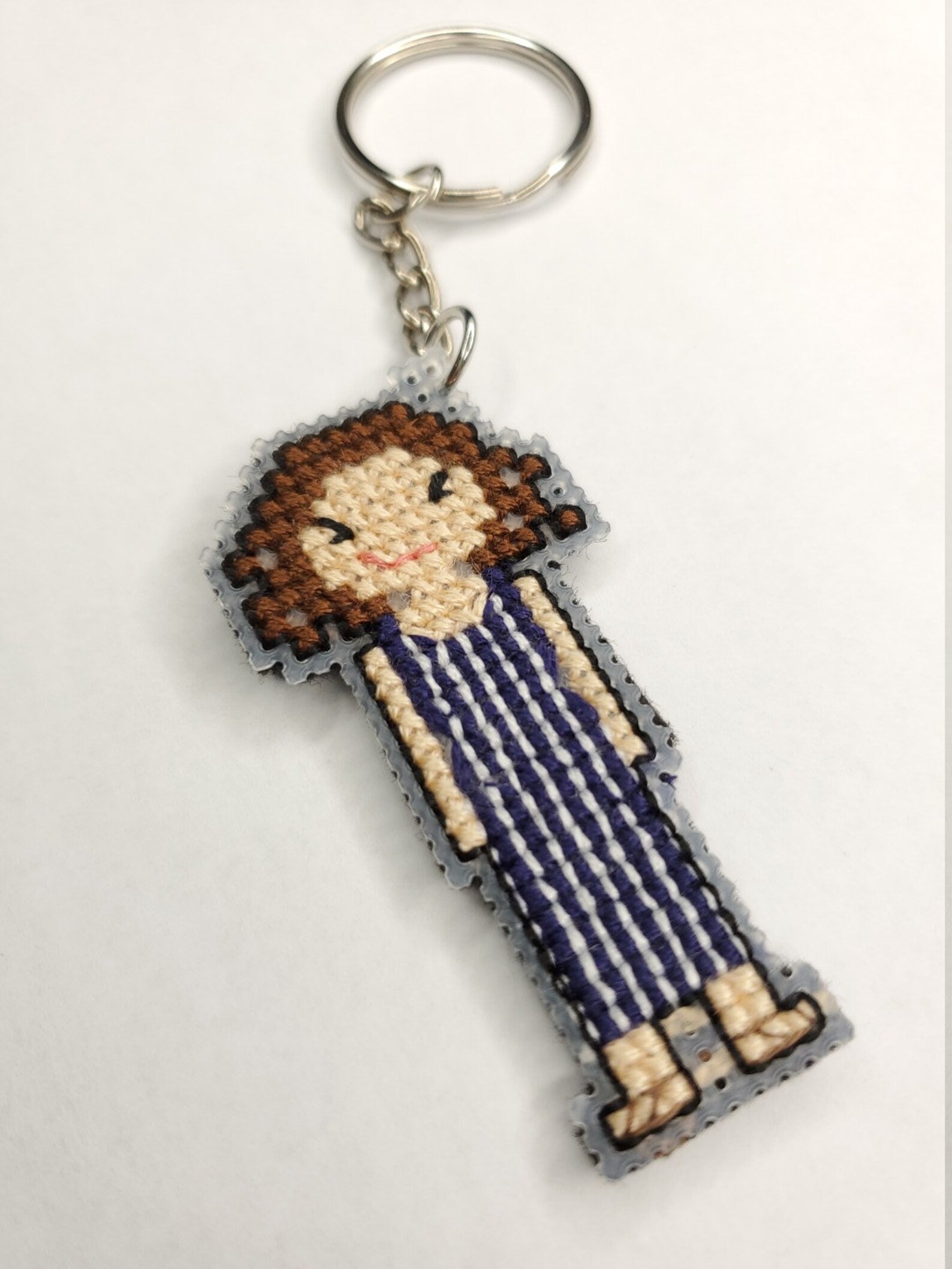 Custom Cross Stitch Keychain Personalized Keychain Custom | Etsy