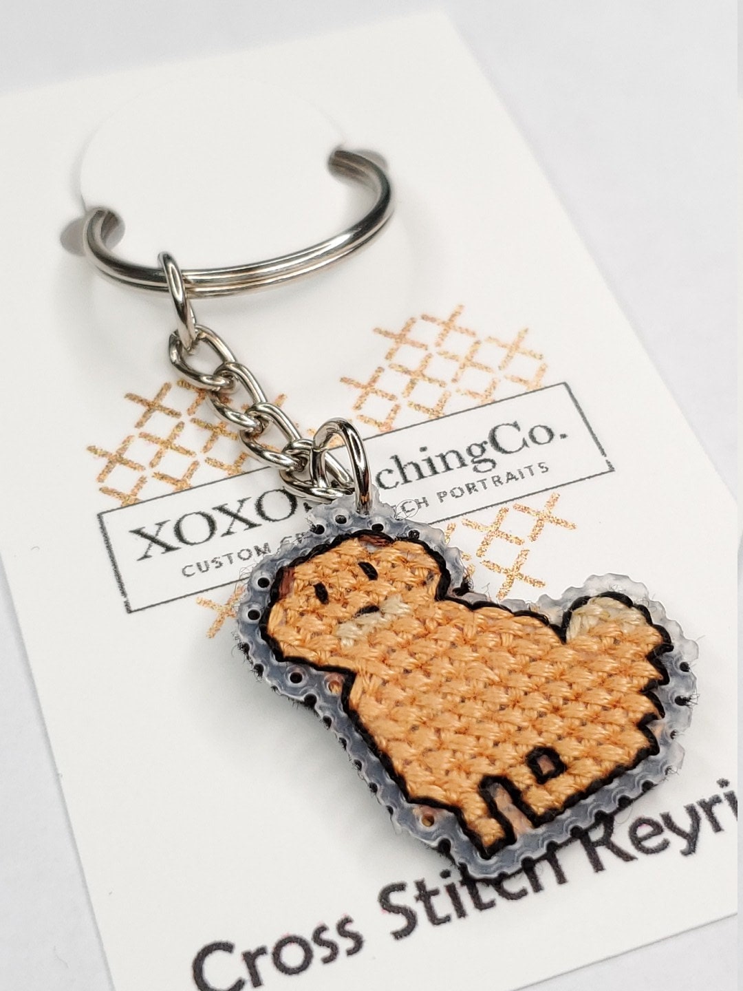 Cross Stitch Chow Chow Keychain Dog Lover Keychain Gift Etsy