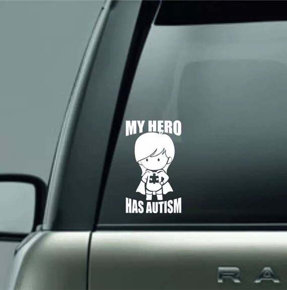 Very Cute Autism Awareness Car Decal My Hero Has Autism Girl Etsy
