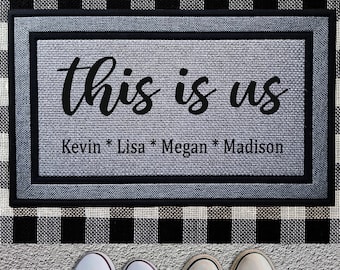 Custom Door Mat, Personalized Welcome Mat, This Is Us Design XL Door Mat