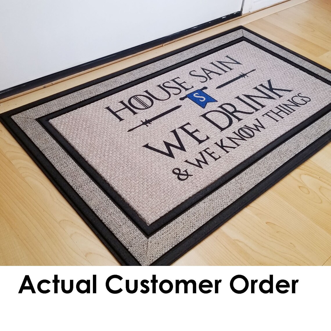 Game of Thrones Doormat Personalized Door Mat Game of Thrones Etsy