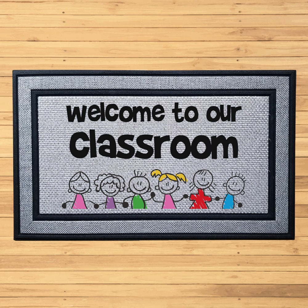 Custom Teacher Door Mat Personalized Mat Teacher Etsy