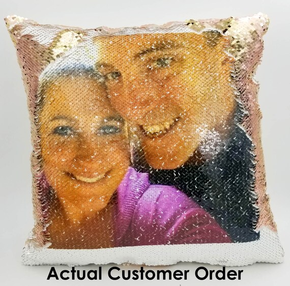 custom sequin pillow