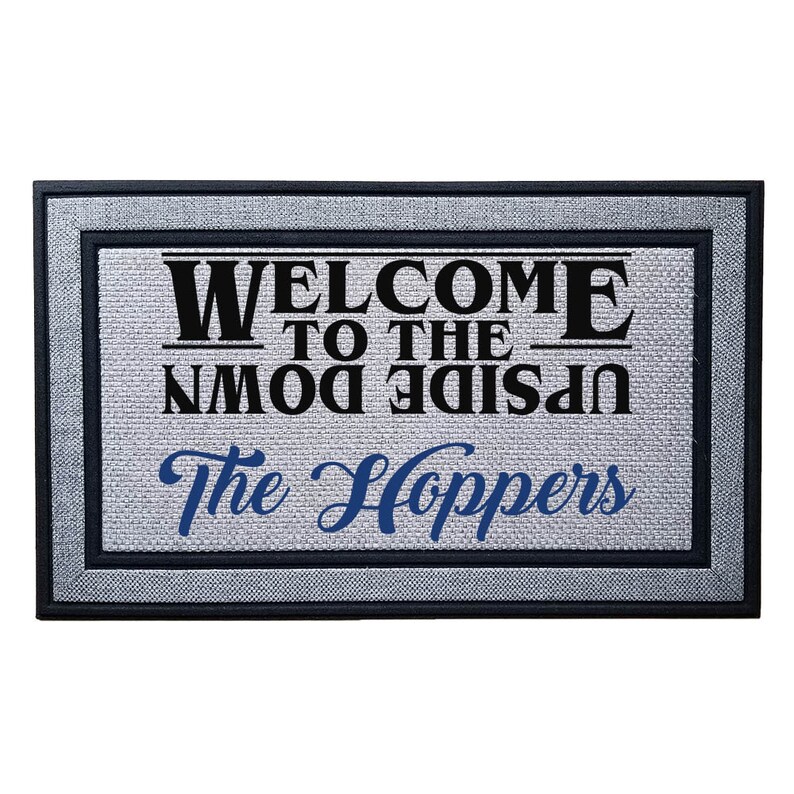 Upside Down Custom Door Mat Personalized to the Etsy