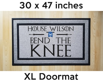 Bend the Knee 30 x 47 Large Doormat, Personalized Large Door Mat