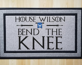 Bend the Knee Welcome Doormat, Personalized Door Mat