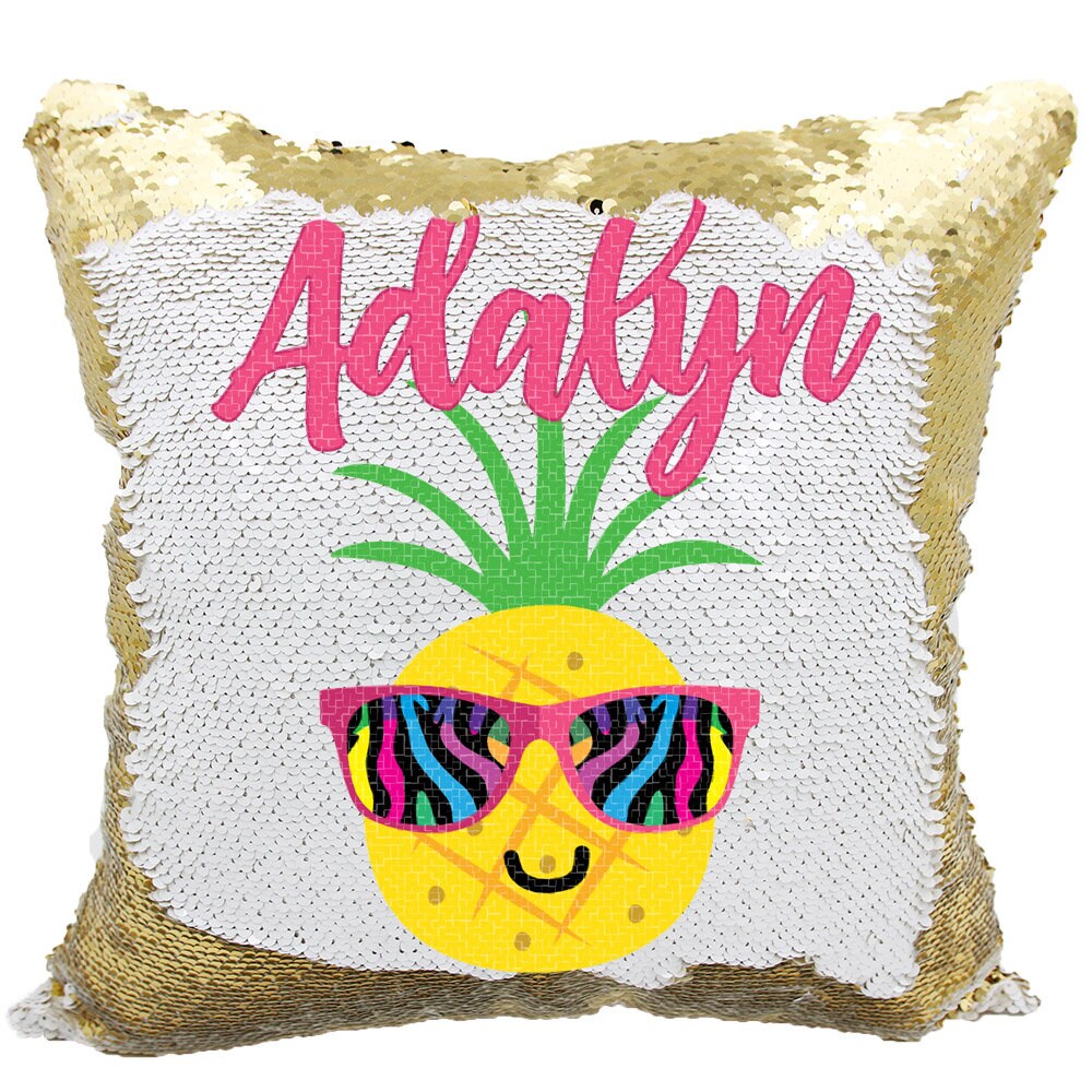 sequin pineapple pillow