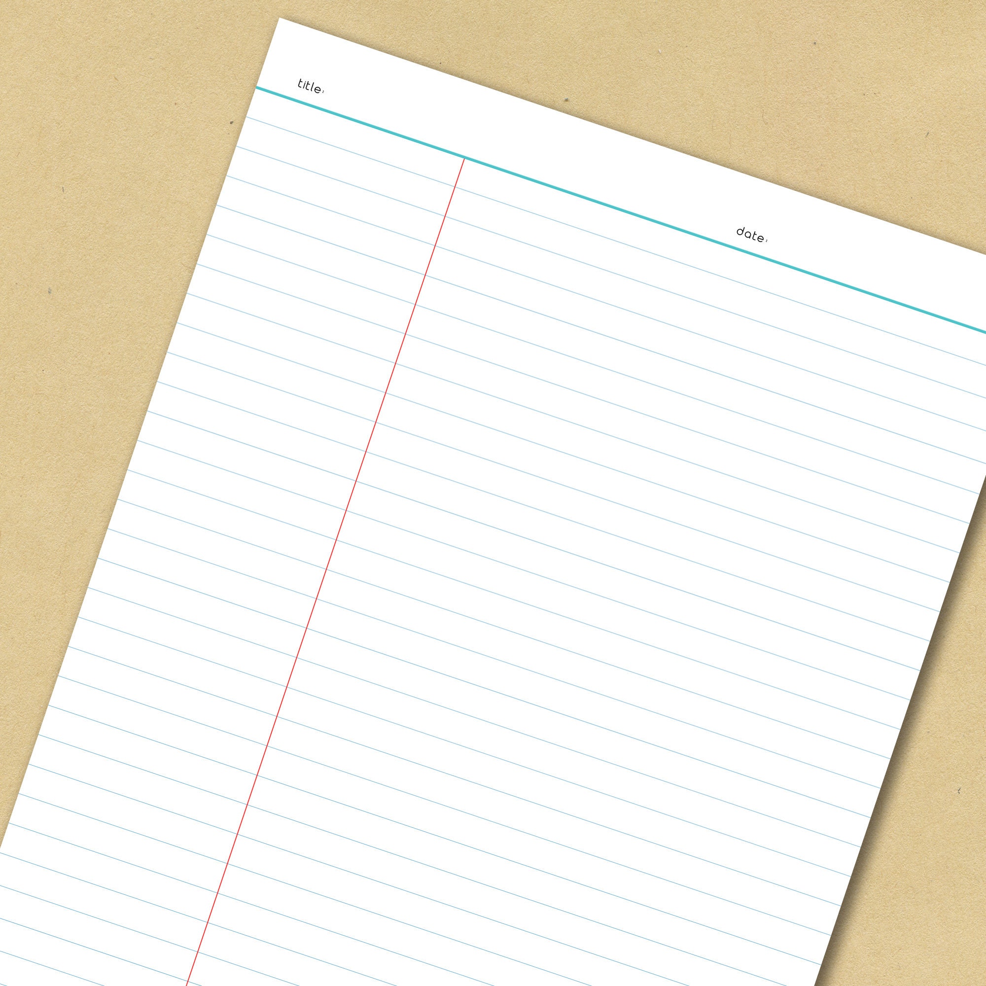 160160 Note Taking Paper Templates Vertical ver3 Digital Etsy