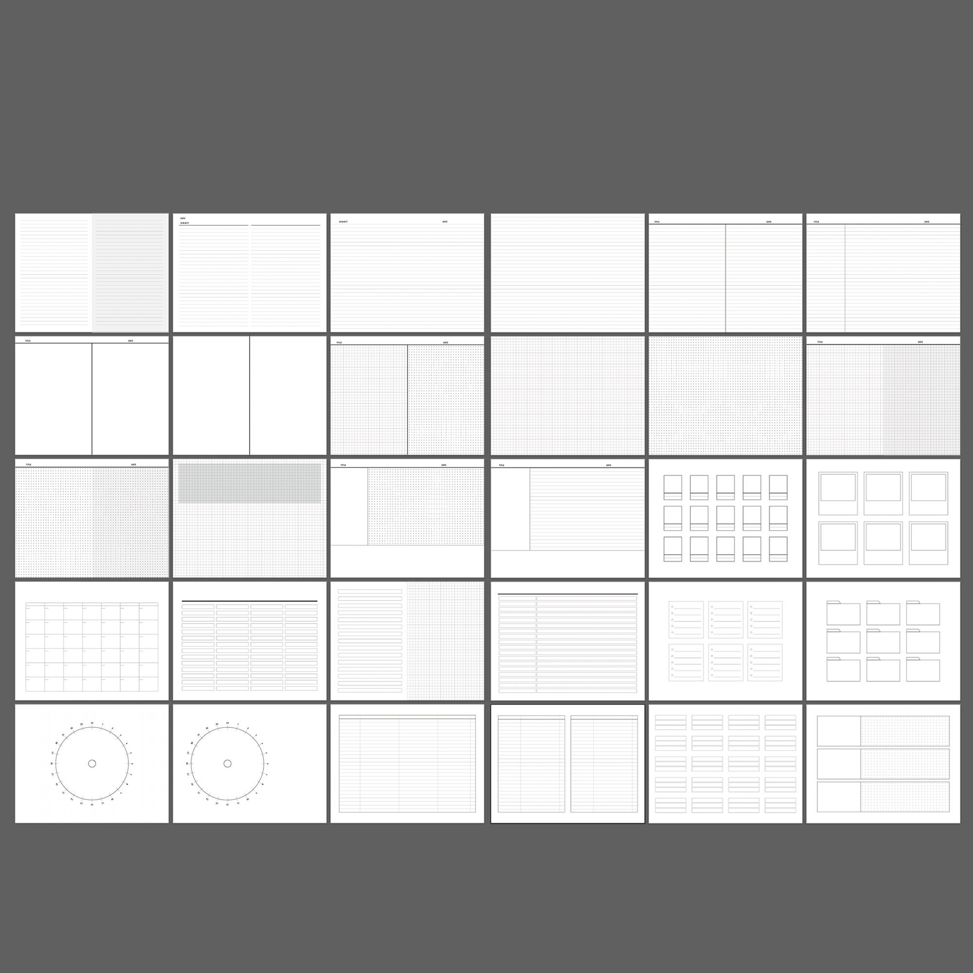150+150pages[gray+black]goodnotes, Notability Notetaking Paper ...