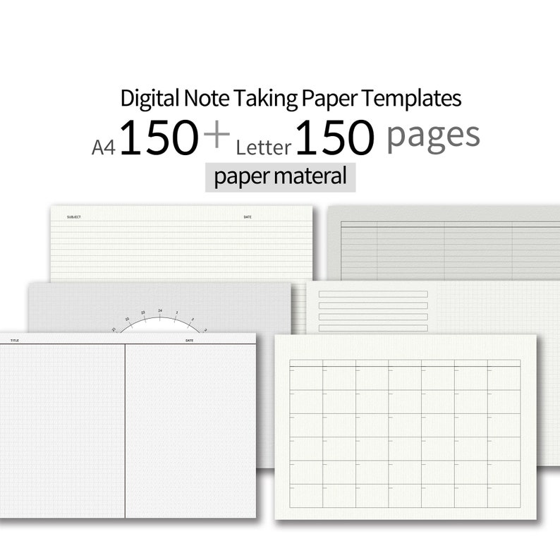 150+150pages[paper Texture 01]goodnotes, Notability Notetaking Paper ...