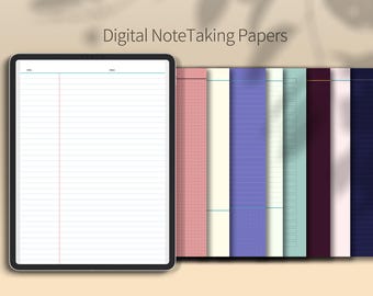 Digital Color Note Taking Papers – A4, Letter Size 06
