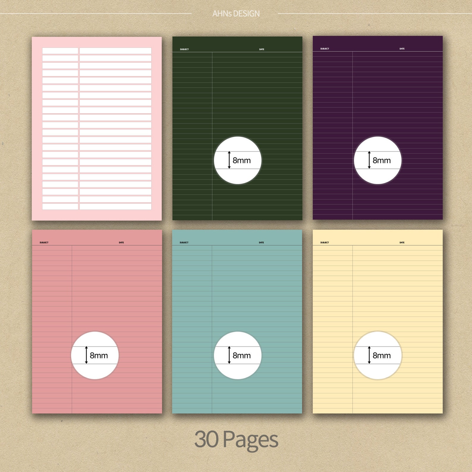 30pagesgray Linegoodnotes Notability Notetaking Paper Etsy