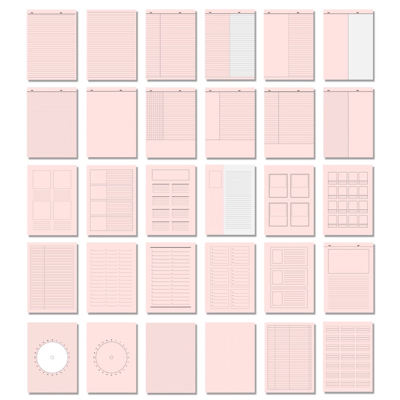 150+150pages[coral]goodnotes, Notability Notetaking Paper Templates ...