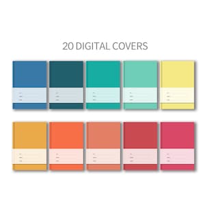 20 Digital cover 04 - vivid basic - GoodNotes Cover, Notability Cover - AHNs, vertical, portrait, letter, A4