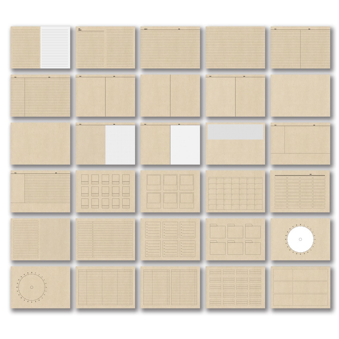 150+150pages[kraft]goodnotes, Notability Notetaking Paper Templates ...
