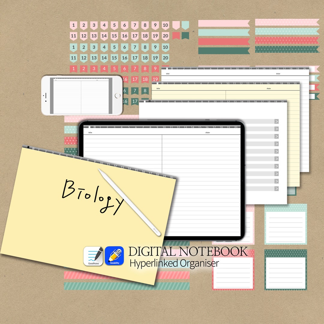 20tab-digital Notebook[yellow] Landscape - Goodnotes, Notability, Xodo ...