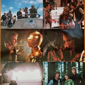 Zestaw 8 kolorowych kart lobby Star Wars Return of the Jedi z 1982 r., 8 x 10 (B)