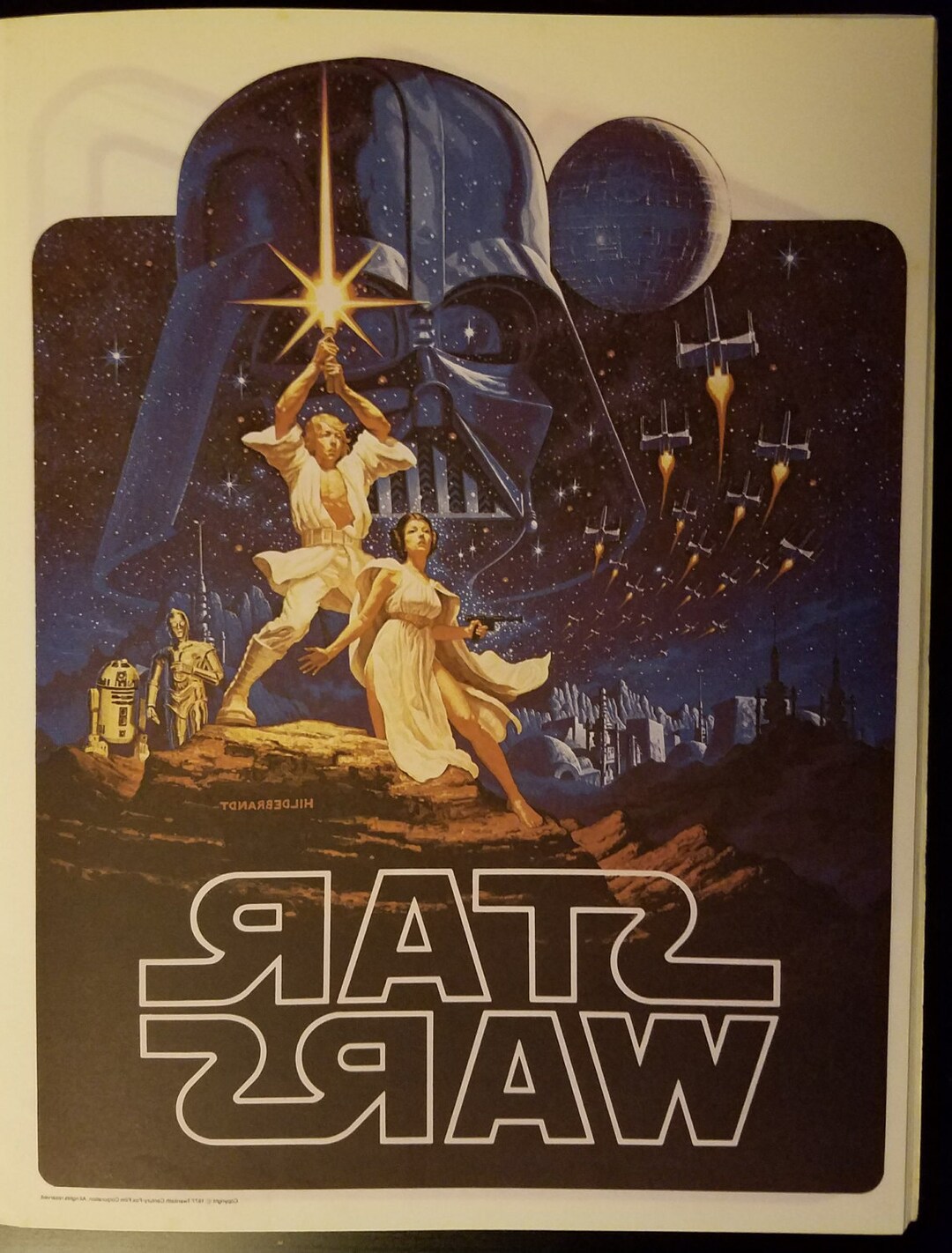 Vintage 1977 Star Wars Hildebrandt Poster Art Ironon Tshirt Transfer