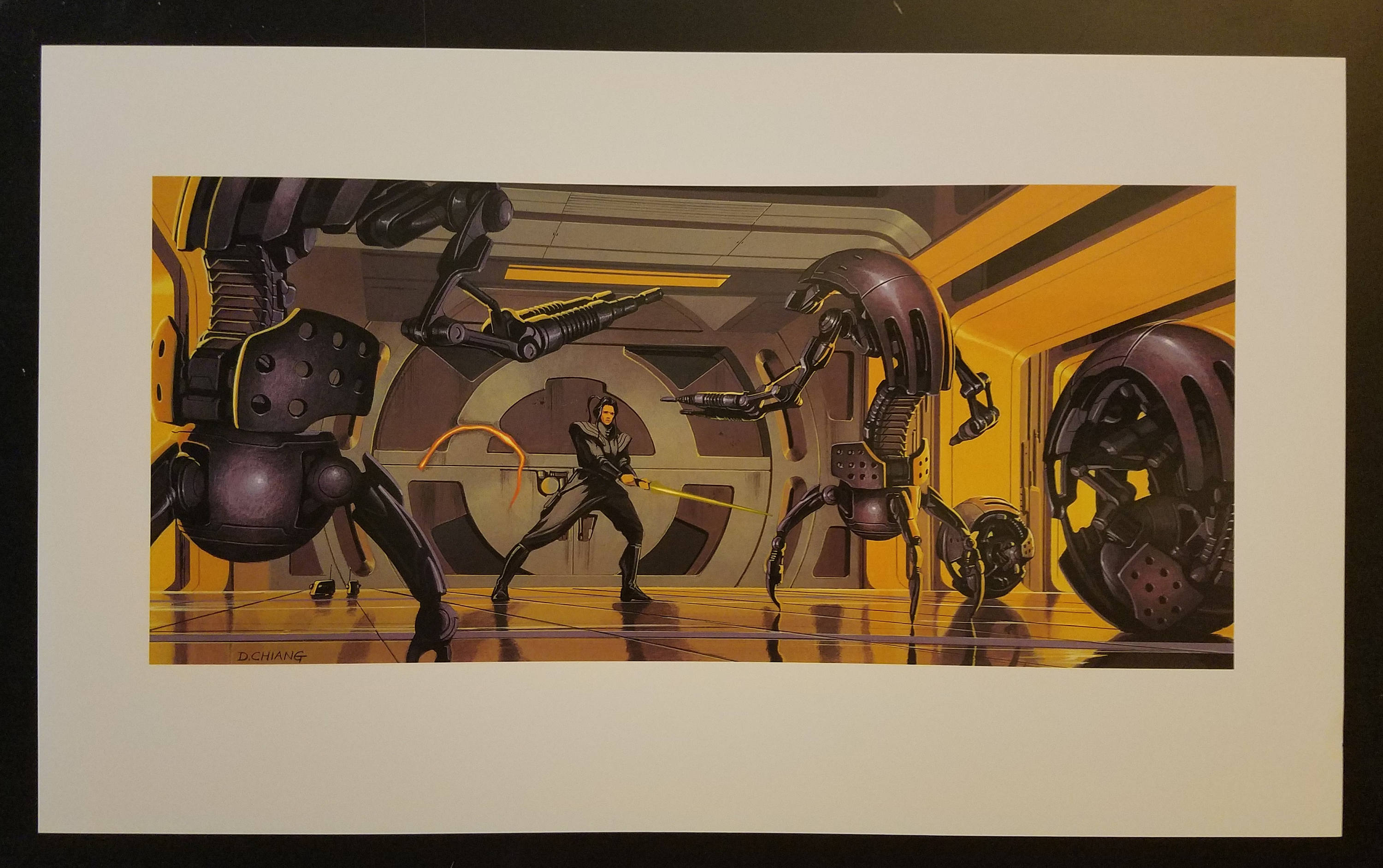 Vintage 1999 Star Wars The Phantom Menace Gungan Sub Escape by Doug Chiang 10.5 x 17.5 Production Art Lithograph