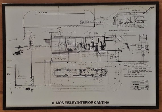 Vintage 1977 Star Wars Mos Eisley Interior Cantina 13 X 19 Etsy