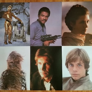 Vintage 1982 Star Wars Powrót Jedi 12,5 x 17 kolorowy Teatr w lobby Karta fotograficzna nadal drukuje zestaw 6