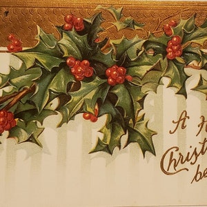 Carte postale Noël Un joyeux Noël soit à vous EMBOSSÉ