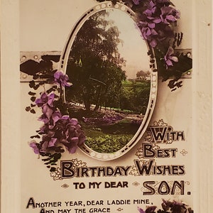 Postkarte Grußkarte Geburtstag - Mit besten Geburtstagswünschen an meinen lieben Sohn