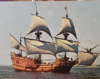 Pocztówka MA Mayflower II Plymouth Massachusetts