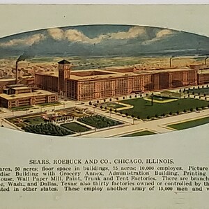 Cartolina pubblicitaria Sears Roebuck and Co. Chicago Illinois