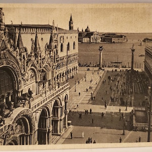 Cartão Postal Itália Igreja e Praça de São Marcos Veneza Itália