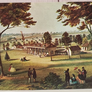 Carte postale VA Lithographie de Mount Vernon Virgina