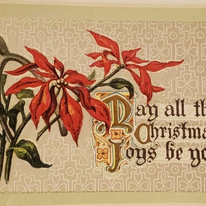 Tarjeta postal Navidad Navidad Que todas las alegrías navideñas sean tuyas EMBOSSED
