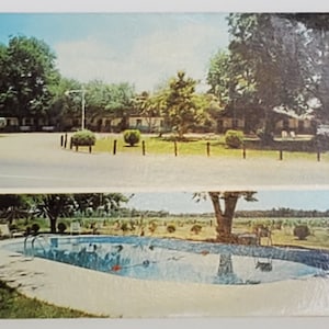 Postkarte Werbung Tropical Motel Glenville Georgia