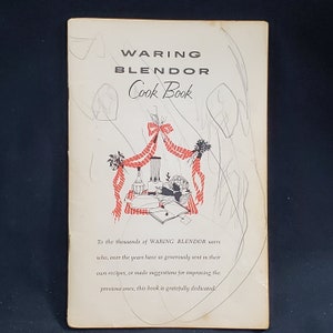 Broszura Waring Blendor Cook Book 1955 64 strony BEZ OKŁADKI Bazgroły ołówkiem w całej broszurze
