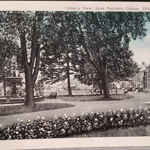 Postkarte PA Campusansicht Lehrer State College Shippensburg Pennsylvania