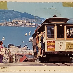 Postcard CA Cable Car Hyde Street San Francisco California