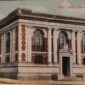 Cartão Postal Biblioteca Pública de NJ Union Hill Nova Jersey