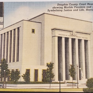 Cartolina postale PA Dauphin County Court House Harrisburg Pennsylvania