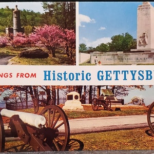Post Card PA Greetings from Gettysburg Pennsylvania