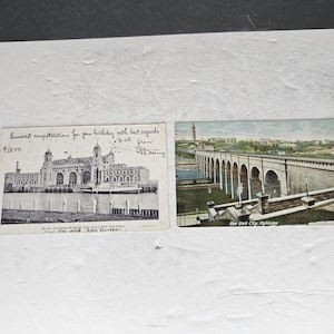 Jeu de cartes postales NY Highbridge, Immigrant Building Ellis Island, New York City, New York