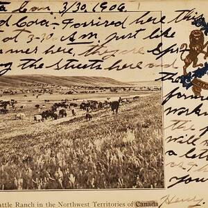 Post Card Canada Typical Cattle Ranch in the Northwest Territories of Canada